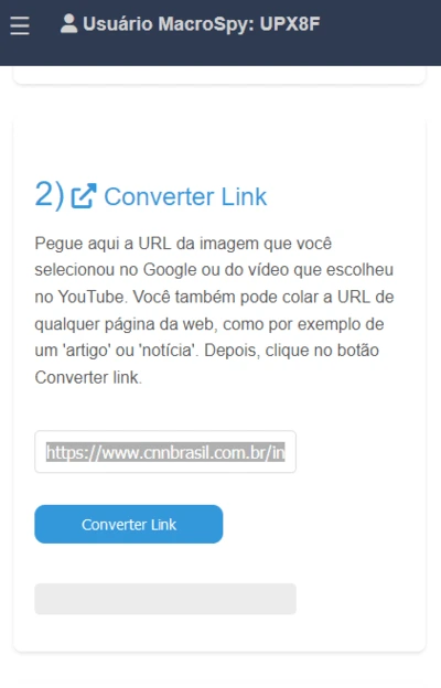 painel de controle macrospy 2.1